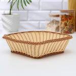 Корзинка для подачи Доляна «Молочный шоколад», 26,5?26,5 см, цвет молочный