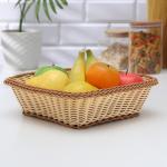 Корзинка для подачи Доляна «Молочный шоколад», 26,5?26,5 см, цвет молочный