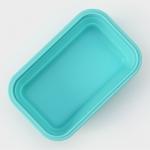 Контейнер складной с крышкой Доляна «Коста», 700 мл, 17,8?11,5?6,5 см, цвет мятный