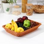 Корзина для продуктов Доляна, 40?29,5?7 см, цвет коричневый