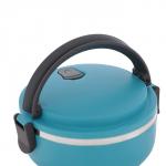 Ланч бокс с отделением для еды, контейнер для еды "Доляна", 500 мл, 8 х 17 см, синий