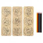 Заготовки для творчества на новый год «Шары», с карандашами