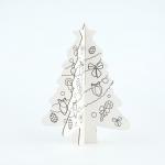 Ёлка раскраска настольная на новый год «Милый зайчик», новогодний набор для творчества