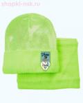 01-75-E Комплект для девочки флис (колпак+снуд) (50-54)