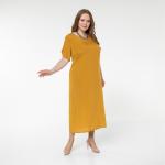 Платье, текстиль, горчичный