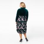 Платье, бархатное полотно, зеленый