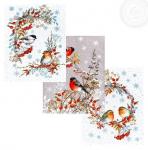 К-т полотенец "Музыка зимы" 50*60 см. - 3 шт. рогожка хлопок 100%