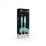 BY Кабель для зарядки Flexi iP, 1 м, 2.4А, Быстрая зарядка, бирюзовый