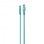BY Кабель для зарядки Flexi iP, 1 м, 2.4А, Быстрая зарядка, бирюзовый