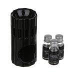 LADECOR Ароманабор лампа и масло, 3штx10мл, с ароматами, (Lavender&vanilla/Lime&basil/Dry wood)