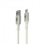 BY Кабель для зарядки Space Cable Pro Micro USB, 1м, Быстрая зарядка QC3.0, штекер металл, белый
