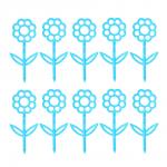 INBLOOM Заборчик декоративный Цветок 10шт, 15x33 см, пластик