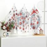 К-т полотенец "Серпантин" 50*60 см. - 3 шт. рогожка хлопок 100%