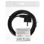 DORI Шнур ПВС 3х0,75 с вилкой чёрный 3 м