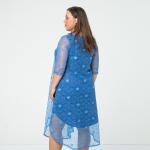 Платье, кружевное полотно, голубой