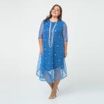 Платье, кружевное полотно, голубой