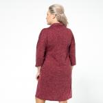 Платье, вязаное полотно, бордовый