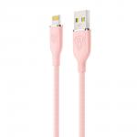 BY Кабель для зарядки Elite iP, 1м, 2.4А, Быстрая зарядка, розовый