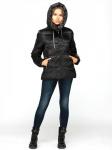 VS190128 черн Пуховик женский (40-48)