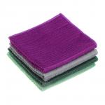 VETTA Набор салфеток из микрофибры в полоску, 4 шт, 30x30см, 220г/кв.м.