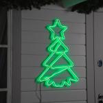 Неоновая фигура «Ёлочка», 47 ? 77 см, 480 LED, 220 В, свечение зелёное