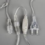 Гирлянда «Бахрома» 3 ? 0.6 м, IP44, УМС, прозрачная нить, 160 LED, свечение жёлтое, мерцание белым, 220 В