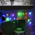 Гирлянда «Бахрома» 3 ? 0.5 м, IP20, прозрачная нить, 80 LED, свечение мульти, 8 режимов, 220 В