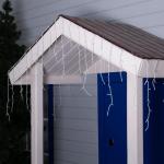 Гирлянда «Бахрома» 3 ? 0.6 м, IP44, УМС, белая нить, 160 LED, свечение синее, 220 В