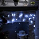 Гирлянда «Бахрома» 3 ? 0.5 м, IP20, тёмная нить, 80 LED, свечение белое, 8 режимов, 220 В