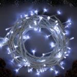 Гирлянда &laquo;Нить&raquo; 10 м, IP44, белая нить, 100 LED, свечение белое, 8 режимов, 220 В