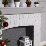 Гирлянда «Бахрома» 1.8 ? 0.5 м, IP20, прозрачная нить, 48 LED, свечение белое, 8 режимов, 220 В