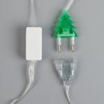 Гирлянда «Бахрома» 1.8 ? 0.5 м с насадками «Звёзды», IP20, прозрачная нить, 48 LED, свечение мульти (RG/RB), мигание, 220 В