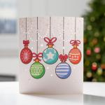 Светодиодная фигура «Ёлочные шары» 17 ? 20 ? 8 см, картон, батарейка ААх2 (не в комплекте), свечение тёплое белое