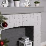 Гирлянда «Бахрома» 1.8 ? 0.5 м, IP20, прозрачная нить, 48 LED, свечение зелёное, 8 режимов, 220 В