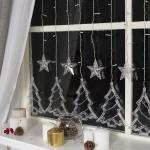 Гирлянда «Бахрома» 2.4 ? 0.9 м с насадками «Ёлки», IP20, прозрачная нить, 138 LED, свечение мульти, 8 режимов, 220 В