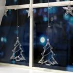 Гирлянда «Бахрома» 2.4 ? 0.9 м с насадками «Ёлки», IP20, прозрачная нить, 138 LED, свечение тёплое белое, 8 режимов, 220 В