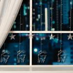 Гирлянда «Бахрома» 2.4 ? 0.9 м с насадками «Олень», IP20, прозрачная нить, 138 LED, свечение мульти, 8 режимов, 220 В