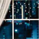 Гирлянда «Бахрома» 1.8 ? 0.5 м с насадками «Ёжики», IP20, прозрачная нить, 48 LED, свечение мульти (RG/RB), мигание, 220 В