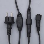 Гирлянда «Бахрома» 3 ? 0.6 м, IP44, УМС, тёмная нить, 160 LED, свечение бело-синее, мигание, 220 В