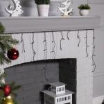 Гирлянда «Бахрома» 1.8 ? 0.5 м, IP20, тёмная нить, 48 LED, свечение синее, 8 режимов, 220 В