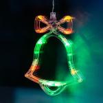 Гирлянда «Бахрома» 2.4 ? 0.9 м с насадками «Колокольчики», IP20, прозрачная нить, 138 LED, свечение мульти, 8 режимов, 220 В