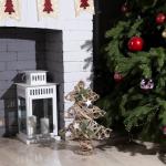 Светодиодная фигура «Ёлка» 32 ? 44 ? 10 см, металл, текстиль, батарейки ААх2 (не в комплекте), свечение тёплое белое