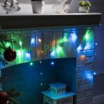 Гирлянда «Бахрома» 1.8 ? 0.5 м, IP20, тёмная нить, 48 LED, свечение мульти, 8 режимов, 220 В