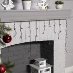 Гирлянда «Бахрома» 1.8 ? 0.5 м, IP20, тёмная нить, 48 LED, свечение мульти, 8 режимов, 220 В