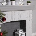 Гирлянда «Бахрома» 1.8 ? 0.5 м, IP20, прозрачная нить, 48 LED, свечение мульти, 8 режимов, 220 В