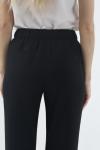 Брюки на высокой посадке на резинке прямые "Рубенс" черные