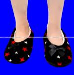 Носки-тапочки внутри с мехом "Звездочки" женские