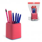 АКЦИЯ. Набор настольный пластиковый ErichKrause® Forte, Bubble Gum, розовый с голубой вставкой