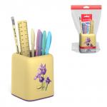 АКЦИЯ. Набор настольный пластиковый ErichKrause® Forte, Iris, желтый с фиолетовой вставкой