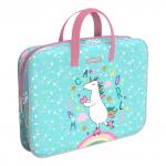 Папка текстильная на молнии ErichKrause с ручками Rainbow Skate, A4+